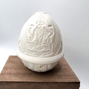 Lladro Lithophane tea light Votive Goddess Lakshmi Lithophane fairy light Lamp